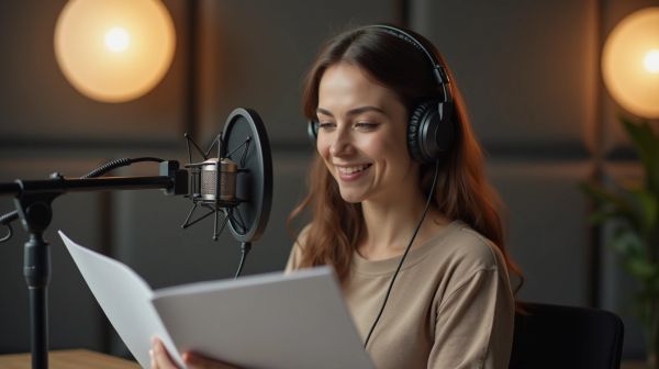 Optimiser l'enregistrement de voix-off féminine en ligne